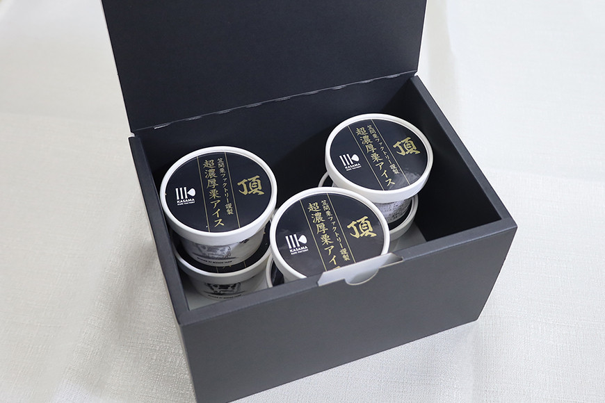 「栗の生産日本一」茨城県 頂 笠間の栗 超濃厚栗アイス６個セット