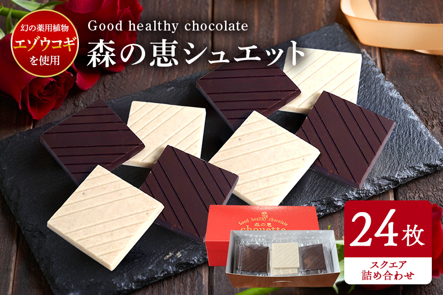 グッドヘルシーチョコ「森の恵」詰合せ24枚入り　≪スクエア≫