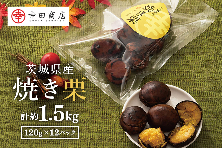 茨城県産 焼栗 12個セット 焼き栗 栗 国産 個包装 くり 和栗 甘栗 ギフト プレゼント 秋 旬 おやつ スイーツ 果物 フルーツ 電子レンジ レンジ調理 栗ご飯 栗ごはん 栗ジャム 栗きんとん モンブラン やきぐり 幸田商店 先行予約 笠間 茨城 いばらき