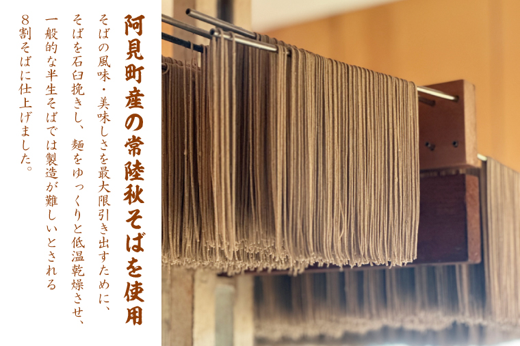 【先行予約】年越しそば＜阿見町産常陸秋そば新そば使用＞半生そば12人前つゆ付【茨城県共通返礼品】（BE001）
