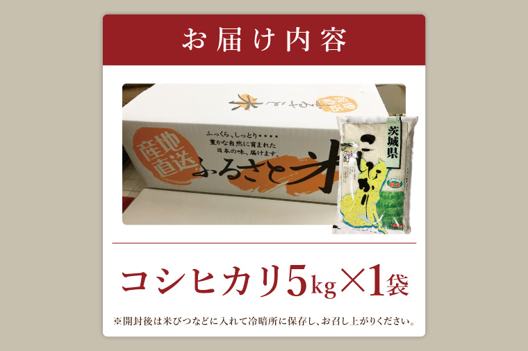 【数量限定】R7年産取手市産コシヒカリ 精米5kg|お米 米 こしひかり コシヒカリ 新米 白米 茨城県 取手市（BS001）