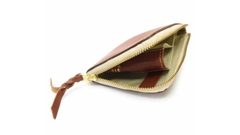 【サイフ工房ANDOU】L型ファスナー小銭入れ＜カラー：ブラウン＞ 財布 さいふ ウォレット コインケース ミニ財布 コンパクト ミニ 日本製 贈り物 ギフト プレゼント 記念日 誕生日