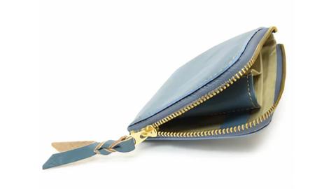 【サイフ工房ANDOU】L型ファスナー小銭入れ＜カラー：ブルーグレー＞ 財布 さいふ ウォレット コインケース ミニ財布 コンパクト ミニ 日本製 贈り物 ギフト プレゼント 記念日 誕生日