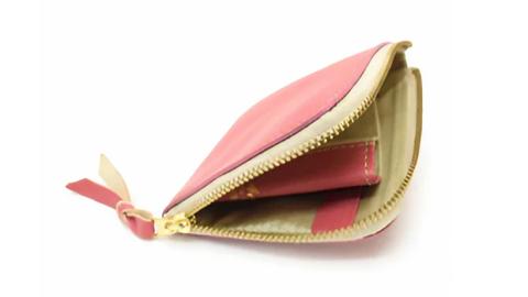 【サイフ工房ANDOU】L型ファスナー小銭入れ＜カラー：ピンク＞ 財布 さいふ ウォレット コインケース ミニ財布 コンパクト ミニ 日本製 贈り物 ギフト プレゼント 記念日 誕生日