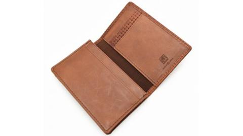 【サイフ工房ANDOU】牛革メッシュ型押し名刺入れ（ブラウン） レザー 革小物 本革  おしゃれ 個性的 日本製 贈り物 ギフト プレゼント 記念日 誕生日 お祝い 社会人 スーパーメッシュ