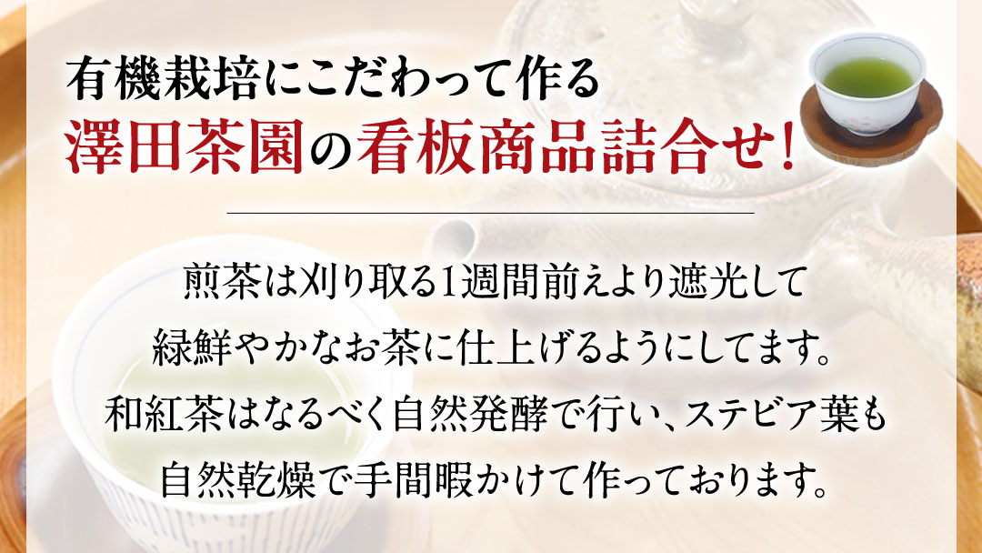 牛久市産お茶の詰め合せ 煎茶 紅茶 ほうじ茶 水出し 飲み比べ セット ステビア 和紅茶 カフェイン ラテ ハーブ 糖質オフ