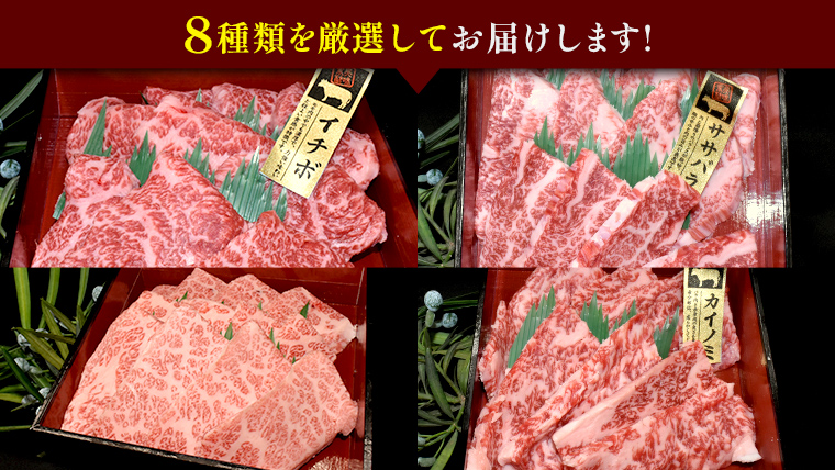 【 常陸牛 希少部位 】 焼肉 食べ比べ 8種 セット ( 茨城県共通返礼品 ) 国産 焼き肉 バーベキュー BBQ お肉 サーロイン バラ ブランド牛
