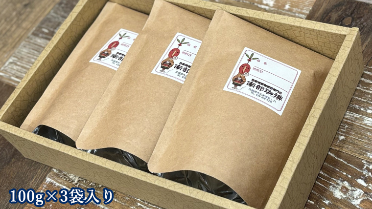 南部珈琲 ブレンド 100g × 3袋 珈琲 コーヒー 豆 小分け 少量 ブラジル コロンビア エチオピア インドネシア