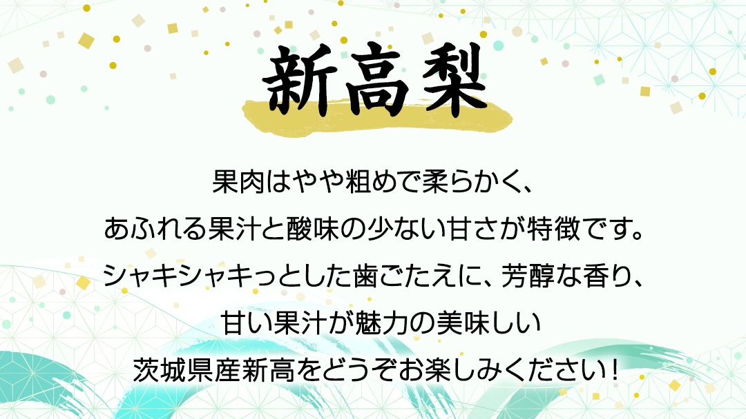 《 先行予約 》 茨城県産 梨 新高 （ 約5kg ） 【 2026年 9月中旬頃より発送開始 】  にいたか ニイタカ フルーツ 果物 なし ナシ 旬 新鮮 旬 期間限定 国産