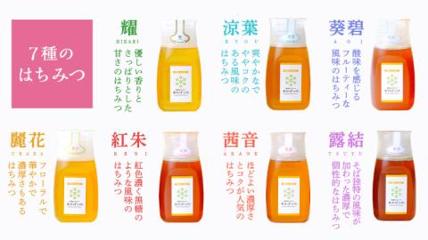 【 数量限定 】田舎はちみつ ボトル 7種 セット [ ピタッとボトルB7 280g ]（ 茨城県共通返礼品： 五霞町 ） 季節で移ろう 生ハチミツ 蜂蜜 非加熱 茨城県産 国産 天然 純粋 贈答用