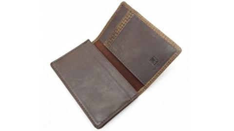 【サイフ工房ANDOU】牛革メッシュ型押し名刺入れ（チョコ） レザー 革小物 本革  おしゃれ 個性的 日本製 贈り物 ギフト プレゼント 記念日 誕生日 お祝い 社会人 スーパーメッシュ