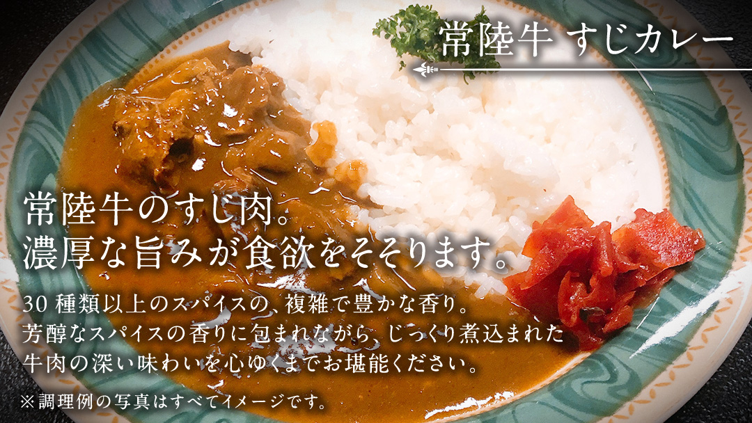 常陸牛 すじカレー 200g ×6 【茨城県共通返礼品】 カレー 牛すじ お肉 牛肉 簡単 冷凍 レトルト