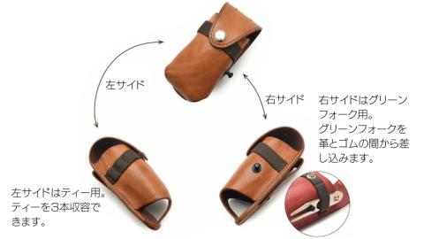 【サイフ工房ANDOU】ゴルフボールケース(チョコレート) 本革 革 ゴルフ ゴルフボール ゴルフボールケース ボールケース ボール入れ ケース ティ オシャレ 手作り