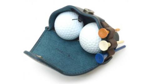 【サイフ工房ANDOU】ゴルフボールケース・横型(ナイトブルー) 本革 革 ゴルフ ゴルフボール ゴルフボールケース ボールケース ボール入れ ケース ティ オシャレ 手作り