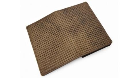 【サイフ工房ANDOU】牛革メッシュ型押し名刺入れ（チョコ） レザー 革小物 本革  おしゃれ 個性的 日本製 贈り物 ギフト プレゼント 記念日 誕生日 お祝い 社会人 スーパーメッシュ