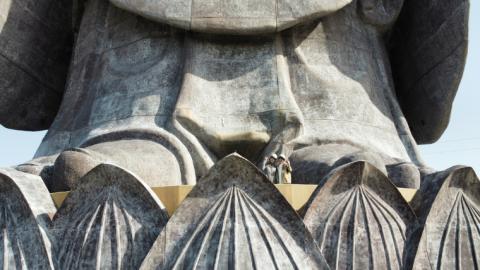 地上20ｍ 牛久大仏 足元 お身拭い 体験 ツアー ※ 平日限定 ※ （ 5名様まで ） 貸切 参加券 体験チケット 観光 ふるさと納税限定