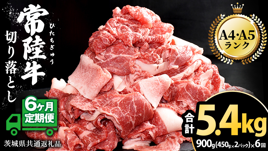 【 6ヶ月 定期便 】『 常陸牛 』 切り落とし 1kg ( 500g × 2パック ) 牛肉 国産 牛 肉 切り落とし肉 切落し 小分け お肉 A4 A5 ブランド牛 黒毛和牛 和牛 国産黒毛和牛 国産牛 すき焼き すきやき ( 茨城県共通返礼品 )