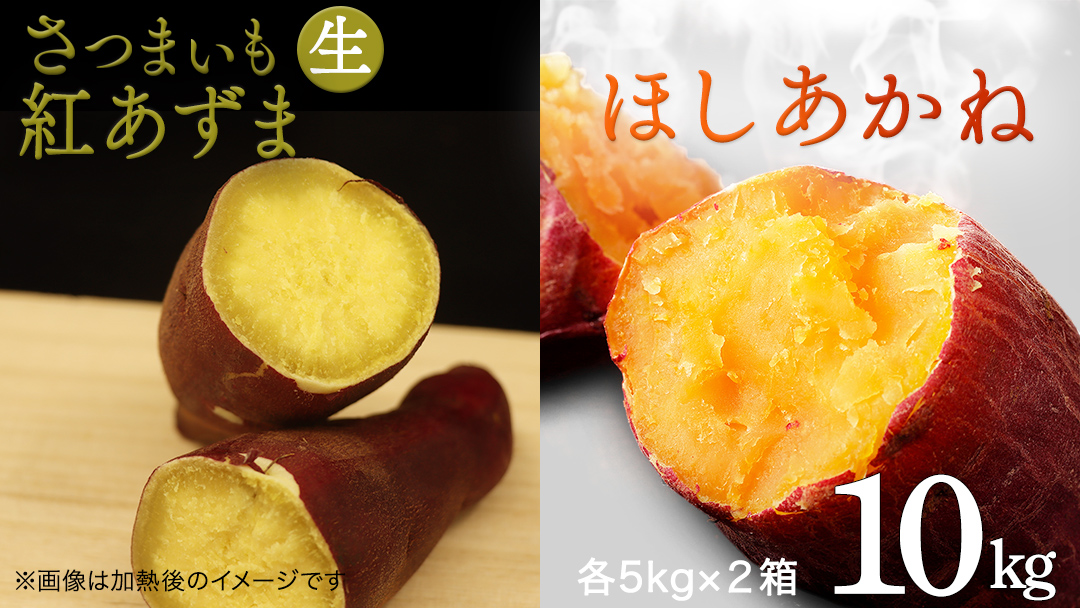 さつまいも 【 紅あずま ・ ほしあかね 】 5kg ( 箱込 )の 2箱セット サツマイモ さつま芋 芋 いも 野菜 焼き芋 スイーツ おやつ 国産