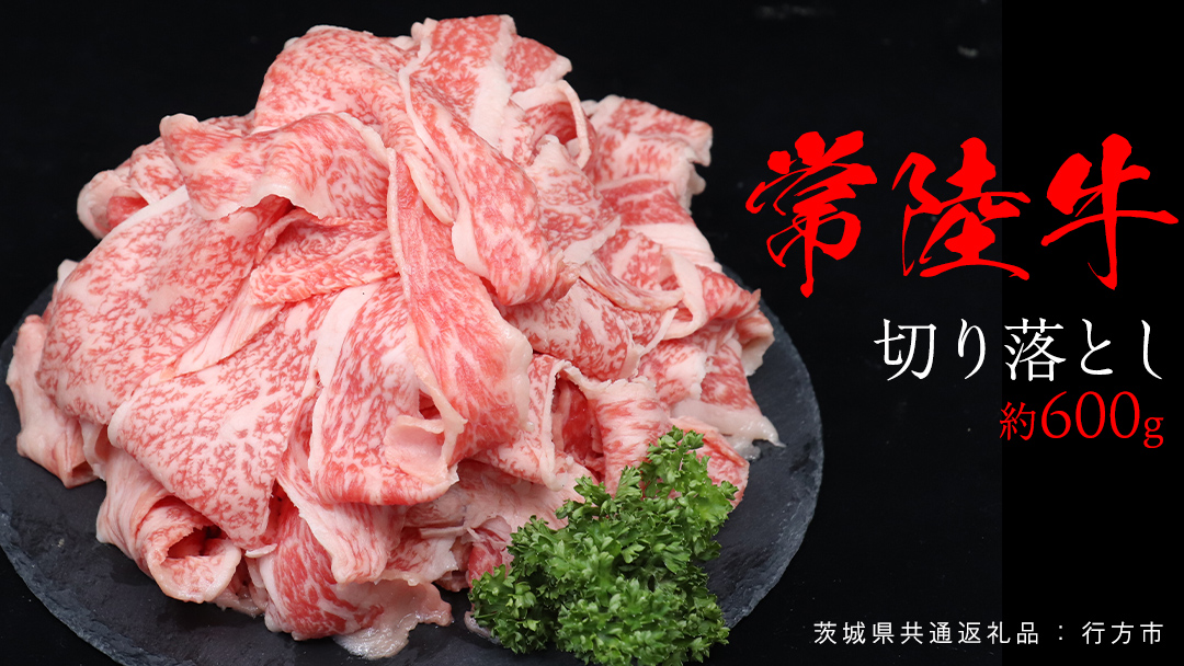 常陸牛 切り落とし 約 600g （茨城県共通返礼品：行方市） ひたちぎゅう 黒毛和牛 牛肉 ひたち牛 ブランド牛 切り落し 切落し