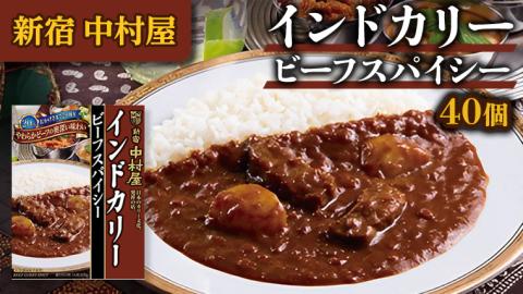 新宿 中村屋 インドカリー ビーフスパイシー 40個 人気 洋食 レトルト 時短 カレー インドカレー スパイシーカレー 長期保存 災害用 保存食 レンチン レンジ