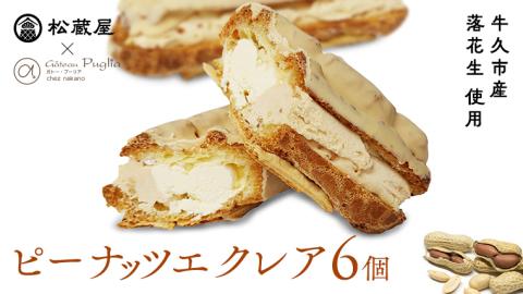 ピーナッツ エクレア 6個 甘い おいしい 美味しい ピーナツ スイーツ おうちカフェ お菓子 おやつ お取り寄せ 国産 茨城 特産品