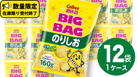 カルビー ポテトチップス BIGBAG 160g のりしお 1ケース ( 12袋 ) ポテチ お菓子 おかし 大量 スナック おつまみ じゃがいも 数量限定