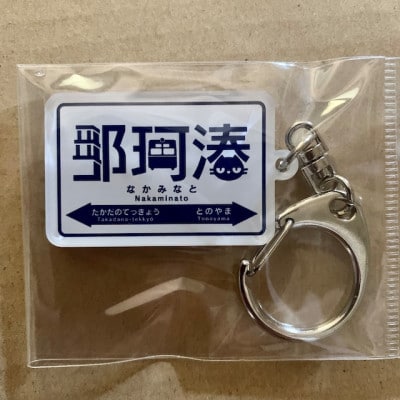 ひたちなか海浜鉄道湊線　駅名標キーホルダー　11個セット