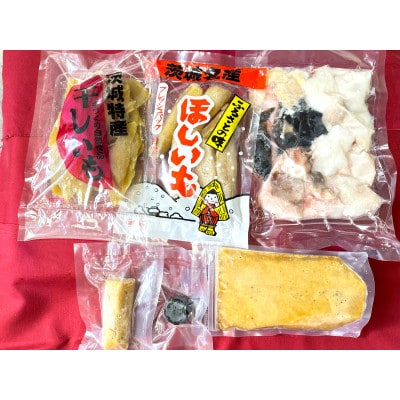 【4月発送】あん肝・あんこう鍋(湯引き済み!肝焼味噌)2～3人前・ほしいもセット【配送不可地域：離島】