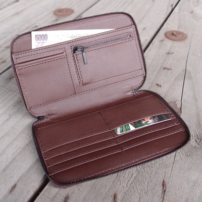 ラフテール【karami 空身】スマートフォンショルダー　栗色(ダークブラウン)　　