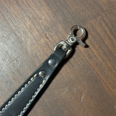 ラフテール【ウォレットロープ　平ロープ52cm】ブラック　　