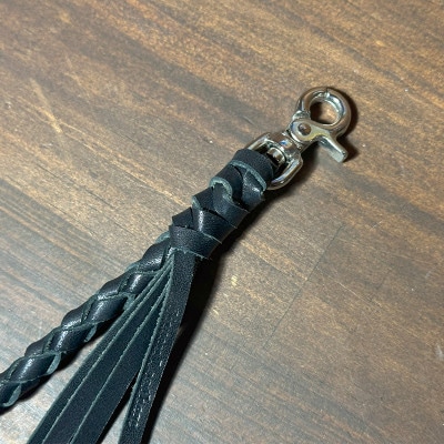 ラフテール【ウォレットロープ　四つ編みロープ51cm】ブラックCW-AC-WR-4AMI-BK-51