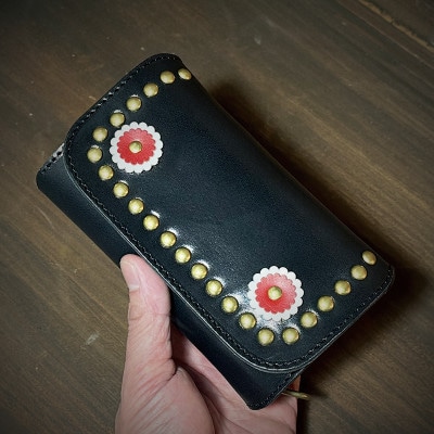 ラフテール【ロゼット　ミドルウォレット】BK　CW-RT-BK-M