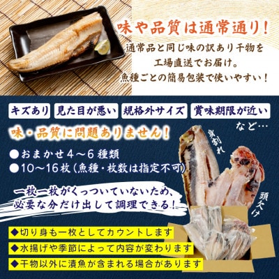 訳あり干物セット 家庭用 約1kg【配送不可地域：離島】