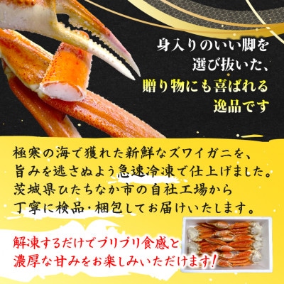 ボイル本ずわいがに肩付脚 約1.8kg(4～6肩)【配送不可地域：離島】