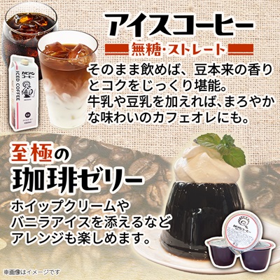 カピアンコーヒー　至極の珈琲ゼリー＆アイスコーヒーセット(ゼリー3個＆アイスコーヒー1L)