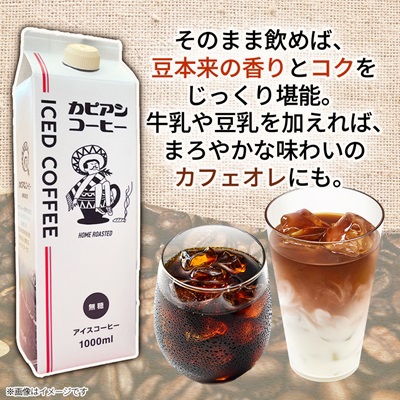 【毎月定期便】カピアンオリジナルアイスコーヒー1L×6本(計6000ml)全3回