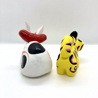 那珂湊張り子 とら・うさぎ ミニセット