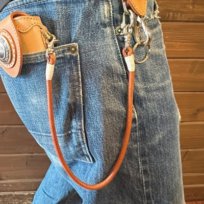 ラフテール【ウォレットロープ　丸ロープ41cm】ナチュラル　　CW-AC-WR-MARU-NA-41