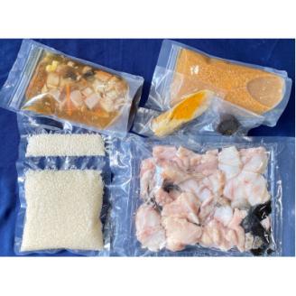 (潮騒の宿 丸徳)茨城郷土料理　あんこう鍋・あん肝・あんこう釜めしセット【配送不可地域：離島】