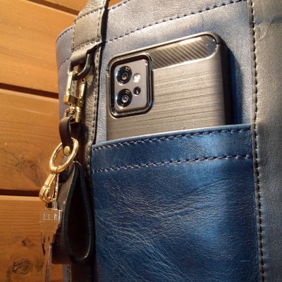 Ciwau leathers 【鬼灯 Ho-zuki】トートバッグ 千波ブルー