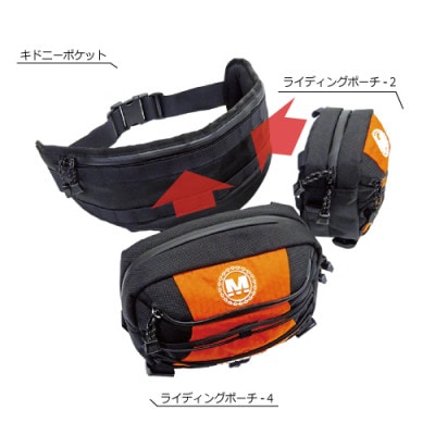 モトレック【RIDINGPOUCH-2L 】グレー　MR-RP-2-GY