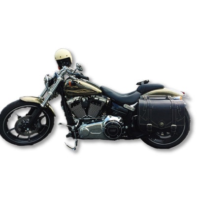 ラフテール【シャーマン サドルバッグ Lサイズ】ブラック×ブラック　SHA-SB-BKBK-A-L