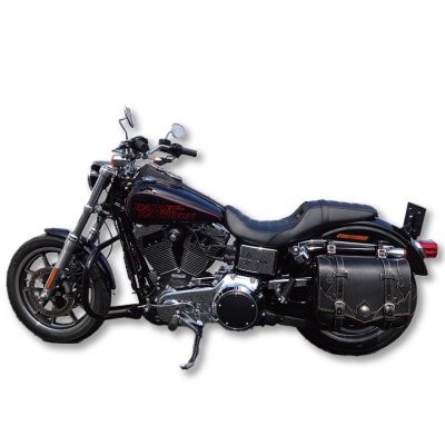 ラフテール【シャーマン サドルバッグ Mサイズ】ブラック×ブラック　SHA-SB-BKBK-A-M