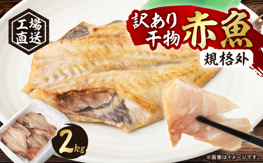 工場直送　訳あり干物(規格外)赤魚　2kg　【配送不可地域：離島】