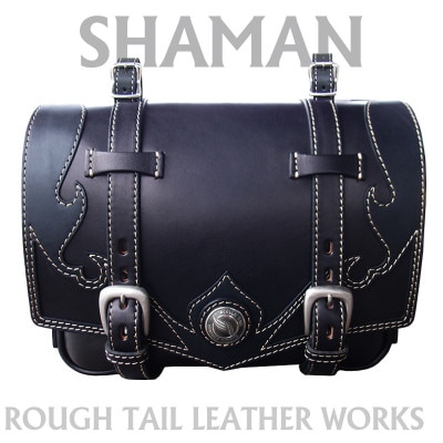 ラフテール【シャーマン サドルバッグ Lサイズ】ブラック×ブラック　SHA-SB-BKBK-A-L