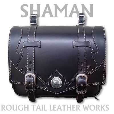 ラフテール【シャーマン サドルバッグ Mサイズ】ブラック×ブラック　SHA-SB-BKBK-A-M