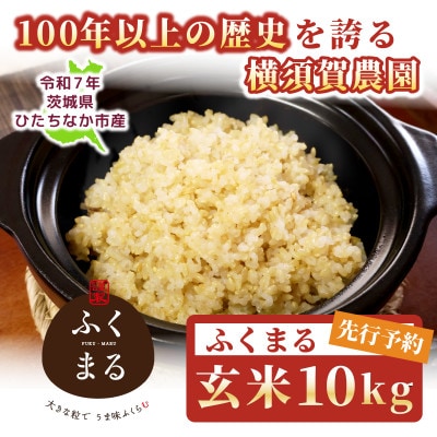 【先行予約・9月以降順次発送】令和7年　ひたちなか市産　ふくまる(玄米)10kg×1袋