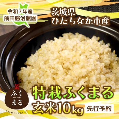 【先行予約・9月以降順次発送】令和7年産　特栽ふくまる(玄米)10kg×1袋　ひたちなか市産
