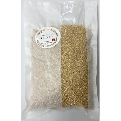 【特別栽培米】コシヒカリ　茨城県産　玄米　600g　ギフトにおすすめ