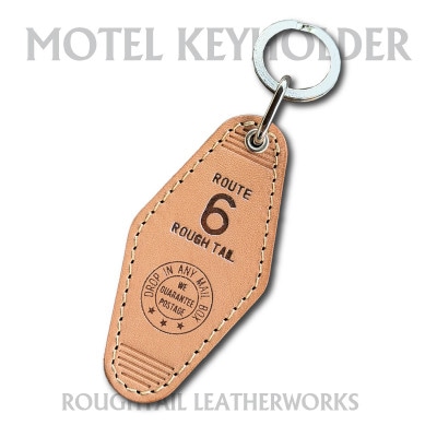 ラフテール【栃木レザー製牛革使用　モーテルキーホルダー】ナチュラル×シルバー